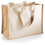 Sac cabas classique en jute W422 - Natural