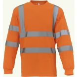 T-shirt haute visibilité manches longues HVJ420 - Hi Vis Orange 