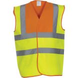 Gilet haute visibilité HVW100 - Hi Vis Orange / Hi Vis Yellow